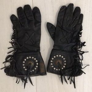 Vintage Harley Davidson Motorcycle Riding Gloves